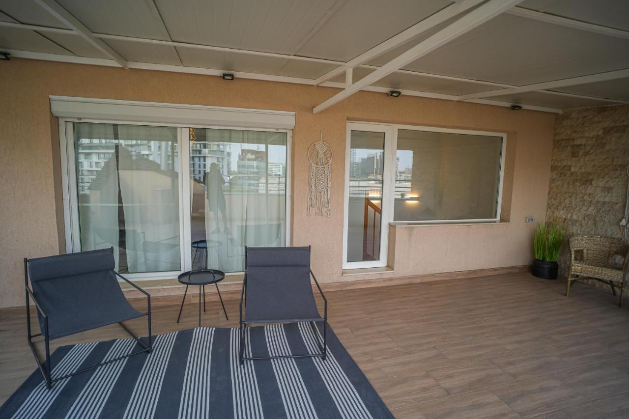 Penthouse With Huge Rooftop & Amazing City View Bucureşti Eksteriør bilde